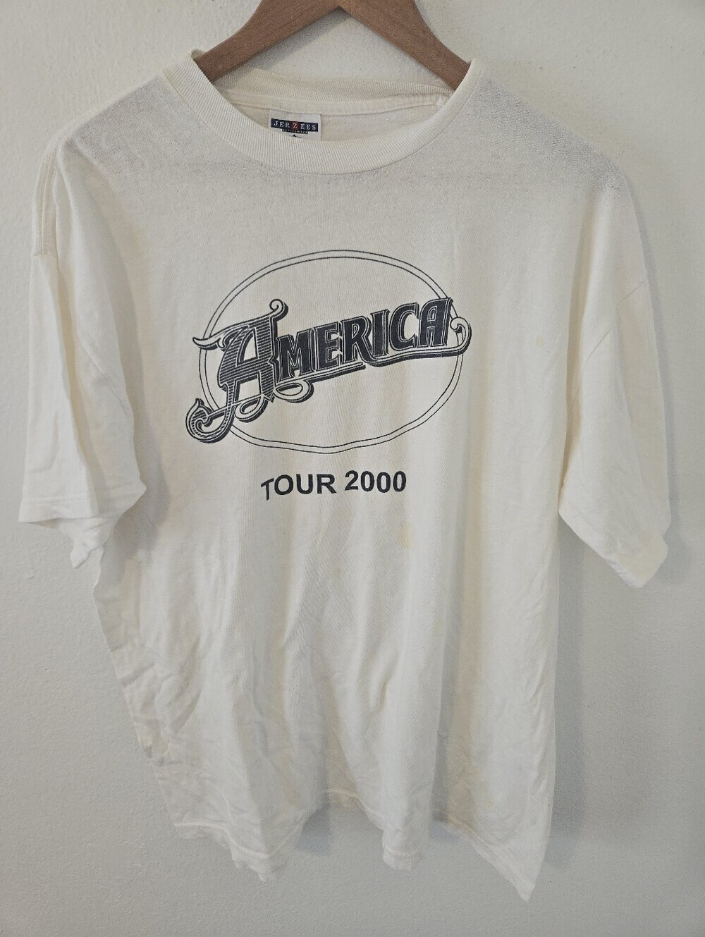 America the Band 2000 Tour T Shirt Mens Large Jerzees Tee